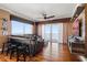Relaxing living room boasting ocean views and a stylish media wall at 3799 S Atlantic Ave # 602, Daytona Beach, FL 32118