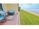 Private patio with ocean and beach views at 4153 S Atlantic Ave # 1020, New Smyrna Beach, FL 32169