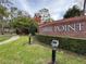 Brick entrance sign to the community at 4208 Clubside Dr # 4208, Longwood, FL 32779