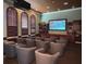 Community theater room with comfortable seating at 603 Lazio Cir, Debary, FL 32713