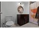 Small bathroom with updated vanity and shower at 1792 Killarney Dr, Winter Park, FL 32789