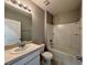 Clean bathroom with tub/shower combo and vanity at 193 Grove Branch Rd, Winter Haven, FL 33880