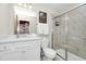 Bathroom with a shower, white vanity, and Harry Potter decor at 1986 Summer Dr, Davenport, FL 33897