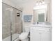 Clean bathroom with a shower/tub combo and white vanity at 1986 Summer Dr, Davenport, FL 33897