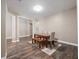 Bright dining area with four chairs and a bench at 2078 Marsh Hawk Dr, Orlando, FL 32837