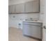 Laundry room with gray cabinets and countertop at 4462 Lions Gate Ave, Clermont, FL 34711