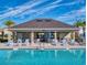 Community pool with adjacent pavilion and seating at 4462 Lions Gate Ave, Clermont, FL 34711