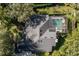 Top-down view of house and surrounding landscape at 4847 Shoreline Cir, Sanford, FL 32771