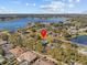 Property location highlighted near water and golf course at 6541 Fairway Hill Ct, Orlando, FL 32835