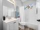 Simple bathroom with shower/tub combo and white vanity at 837 Ashbrooke Ct, Lake Mary, FL 32746