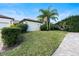 Landscaped backyard with lush lawn and palm trees at 11748 Waterstone Loop Dr, Windermere, FL 34786