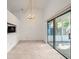 Dining area with sliding glass doors and a chandelier at 1360 Cherrybark Rd, Apopka, FL 32703