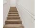 Carpeted staircase with white handrail and white walls, leading to the upper level at 13731 Bravante Aly, Windermere, FL 34786