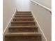 Carpeted staircase with simple handrail at 13731 Bravante Aly, Windermere, FL 34786