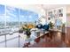 Modern living room with city views and hardwood floors at 150 E Robinson St # 2512, Orlando, FL 32801