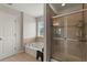 Bathroom boasts a soaking tub and walk-in shower at 3464 Julius Estates Blvd, Winter Haven, FL 33881