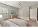 Bedroom with ceiling fan and double door closet at 3464 Julius Estates Blvd, Winter Haven, FL 33881