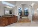 Elegant bathroom with a soaking tub, walk-in shower, and / sinks at 4500 Stone Hedge Dr, Orlando, FL 32817