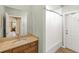 Bathroom vanity with tiled floors, and tub and shower combo at 1569 Victoria Way, Winter Garden, FL 34787