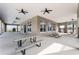 A covered community area featuring picnic tables and ceiling fans at 3215 Arch Ave, Ormond Beach, FL 32174