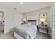 Guest bedroom with window and built-in shelving at 676 Kimber Ln # 37, Debary, FL 32713