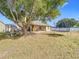Spacious backyard featuring a large tree and trampoline at 933 El Lago Ter, Winter Springs, FL 32708