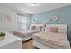 Bedroom with twin beds, light blue walls, and wall decor at 1913 Nice Ct, Kissimmee, FL 34747