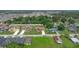A serene aerial view of community, displaying the spacious lots and diverse home designs at 1943 Sipes Ave, Sanford, FL 32771