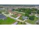 Real estate showing aerial neighborhood with well-manicured lawns and various home styles at 1943 Sipes Ave, Sanford, FL 32771