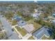 Aerial view of a single Gathering home and its surroundings in a residential area at 421 Jefferson St, Daytona Beach, FL 32114