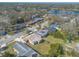 Aerial view of a house, showcasing its location near a lake and a residential neighborhood at 421 Jefferson St, Daytona Beach, FL 32114