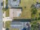 Overhead view of a house with a sizable backyard, situated in a residential area at 421 Jefferson St, Daytona Beach, FL 32114
