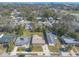 An aerial view showing a single-Gathering home in a residential neighborhood at 421 Jefferson St, Daytona Beach, FL 32114