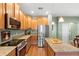 Spacious kitchen with granite countertops and an island at 4847 Havilland Dr, Mount Dora, FL 32757