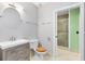 Simple bathroom with a vanity and walk-in shower at 62 W Colonial Dr # 205, Orlando, FL 32801