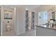 Bathroom with walk-in shower, toilet, and granite vanity at 1218 Limbali St, Mount Dora, FL 32757