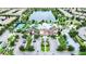 Aerial view of community with pool, clubhouse, and park at 2432 Dubai St, Kissimmee, FL 34747