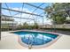 Sparkling pool with screened enclosure provides the perfect outdoor living space at 2717 Rose Moss Ln, Orlando, FL 32807