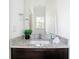 Modern bathroom vanity with granite countertop and single sink at 3196 Crown Jewel Ct, Winter Park, FL 32792