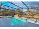 Inviting screened pool with surrounding landscape at 3290 Red Fox Dr, Deltona, FL 32725