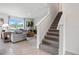 Stylish staircase leading to the upper level of the home at 1264 Big Bass Dr, Ormond Beach, FL 32174