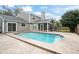 Inviting pool area with brick patio and a fenced backyard at 1718 Errol Woods Dr, Apopka, FL 32712