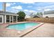 Large refreshing pool with brick patio and fenced backyard at 1718 Errol Woods Dr, Apopka, FL 32712