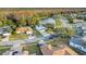 Aerial view of a cul-de-sac with houses and a pond in the background at 1727 Wood Violet Dr, Orlando, FL 32824