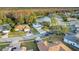 Aerial view of home with a pond and lush tree coverage in the background at 1727 Wood Violet Dr, Orlando, FL 32824