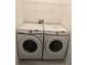 Laundry room with side-by-side Samsung washer and dryer at 2499 Skyline Loop, Kissimmee, FL 34758