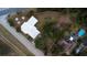 Aerial view showing house, pool, and surrounding area at 25335 Troon Ave, Sorrento, FL 32776