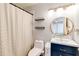 Clean bathroom with updated vanity and shower at 436 E Jersey St, Orlando, FL 32806