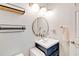 Modern bathroom with floating vanity and stylish mirror at 436 E Jersey St, Orlando, FL 32806