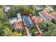 Aerial view of house and surrounding properties at 512 E Gore St, Orlando, FL 32806